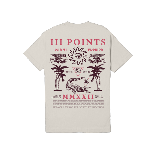 III Points 22 Shaded Icons Cement Lineup Tee